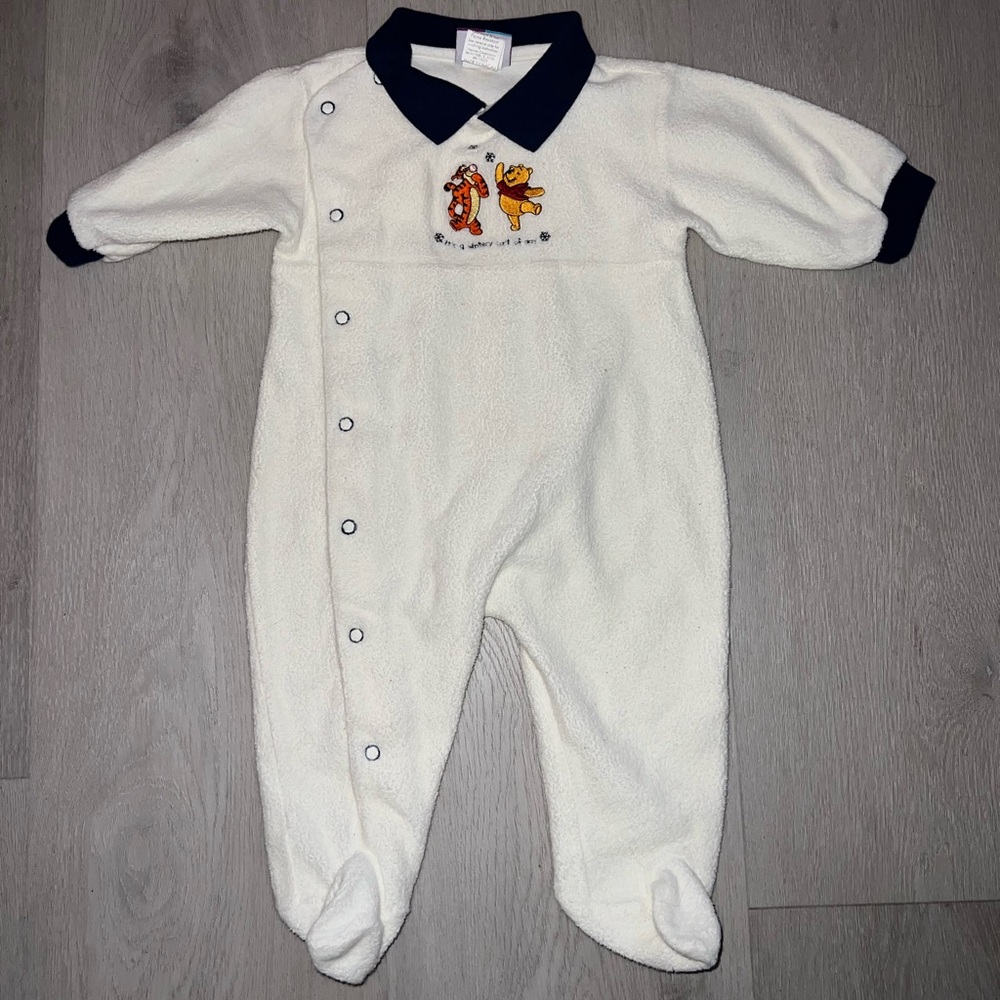 Disney Cream and Black Kids Footie with Characters